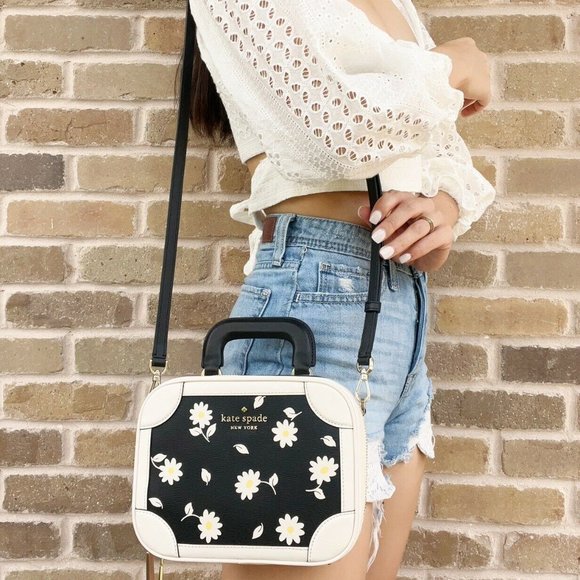 Kate Spade Crossbody Bag Daisy Bicolor Black Multi Novelty - Picture 5 of 5